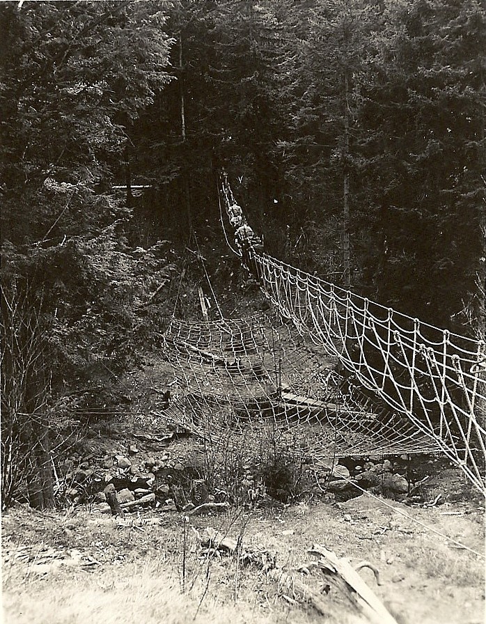 Royal Canadian Navy : HMCS Cornwallis : assault course, 1960.