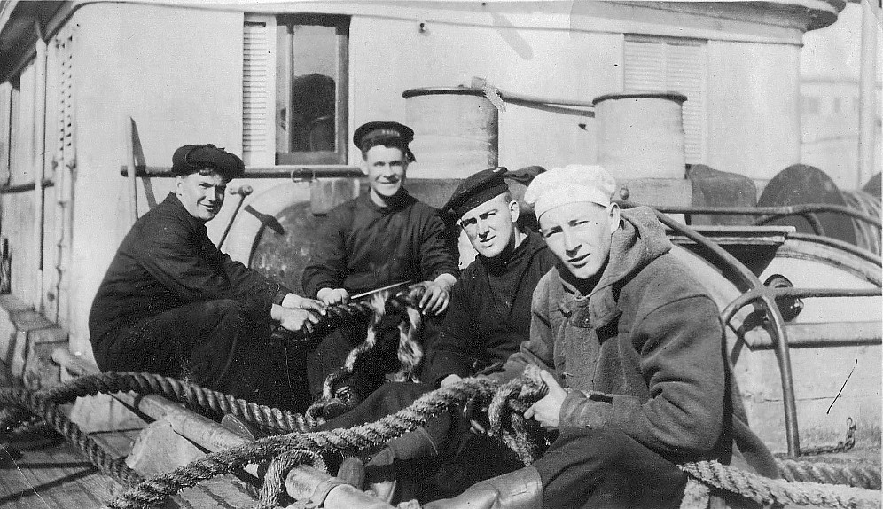 Crew members of unknown ship