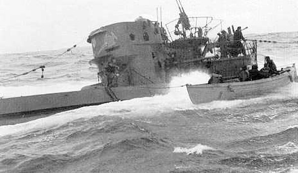 photo of sinking of U744