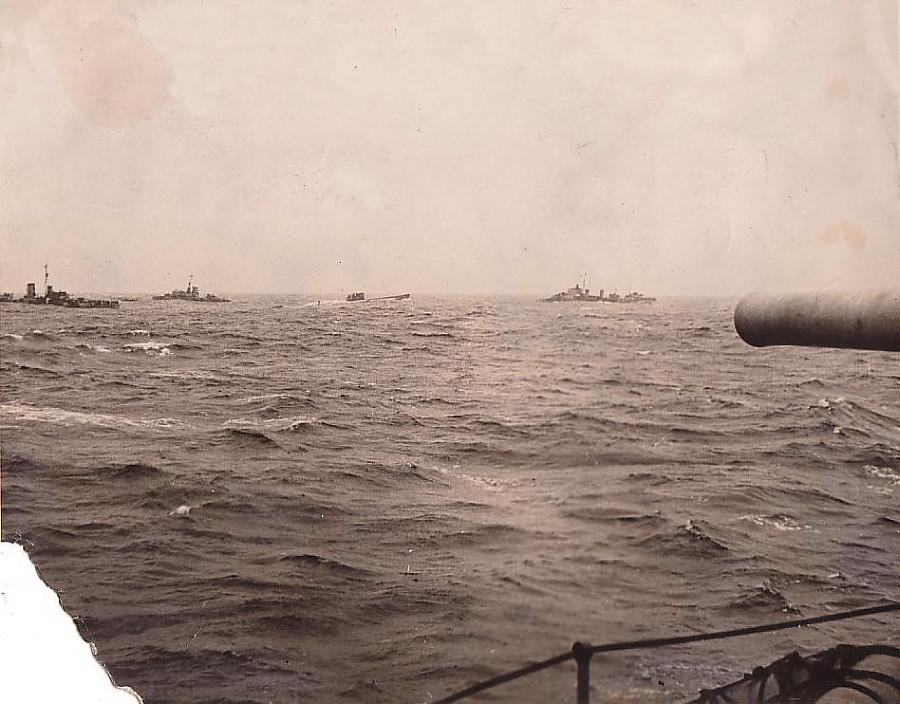 photo of sinking of U744