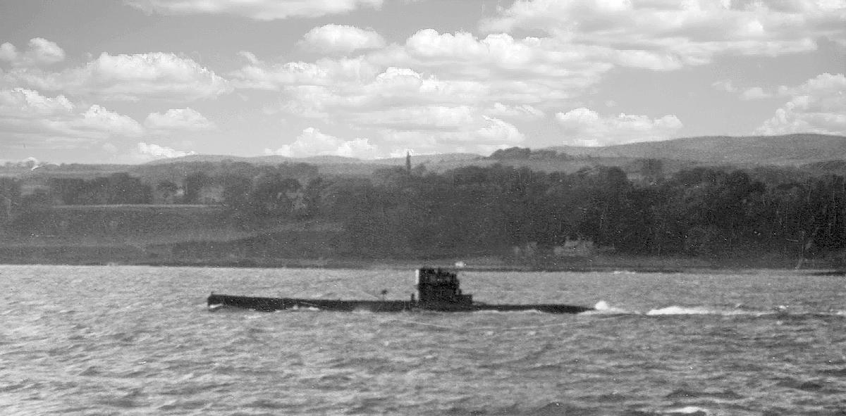 RN submarine in Loch Foyle.