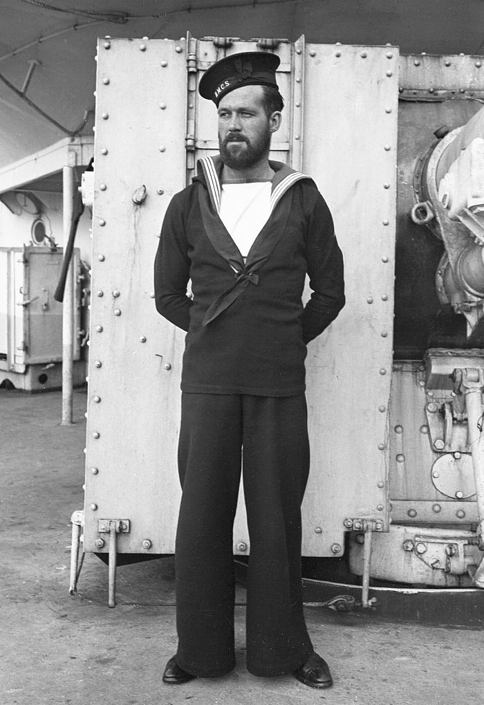 Fred Hollands on HMCS Skeena