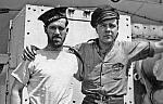 Fred Hollands and unknown friend on HMCS Skeena, thumbnail.