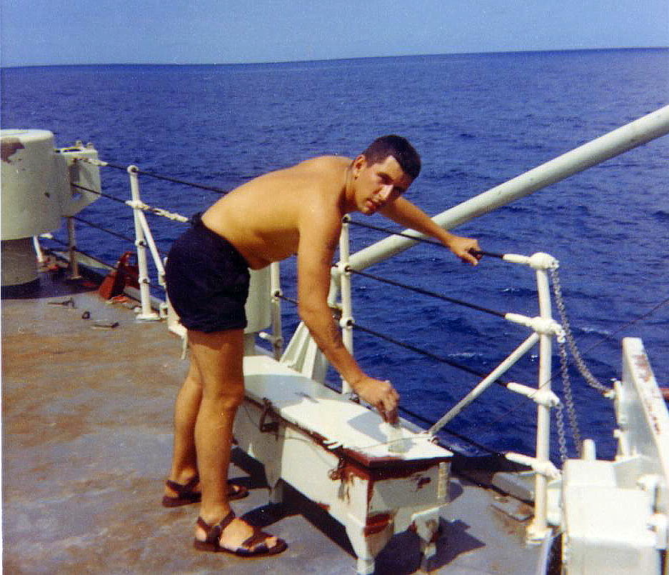 HMCS Restigouche, Gordon Hunter painting bathy.