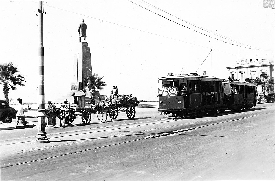 Saad Zaghloul Pasha Monument and Square, Alexandria, Egypt, 1945.