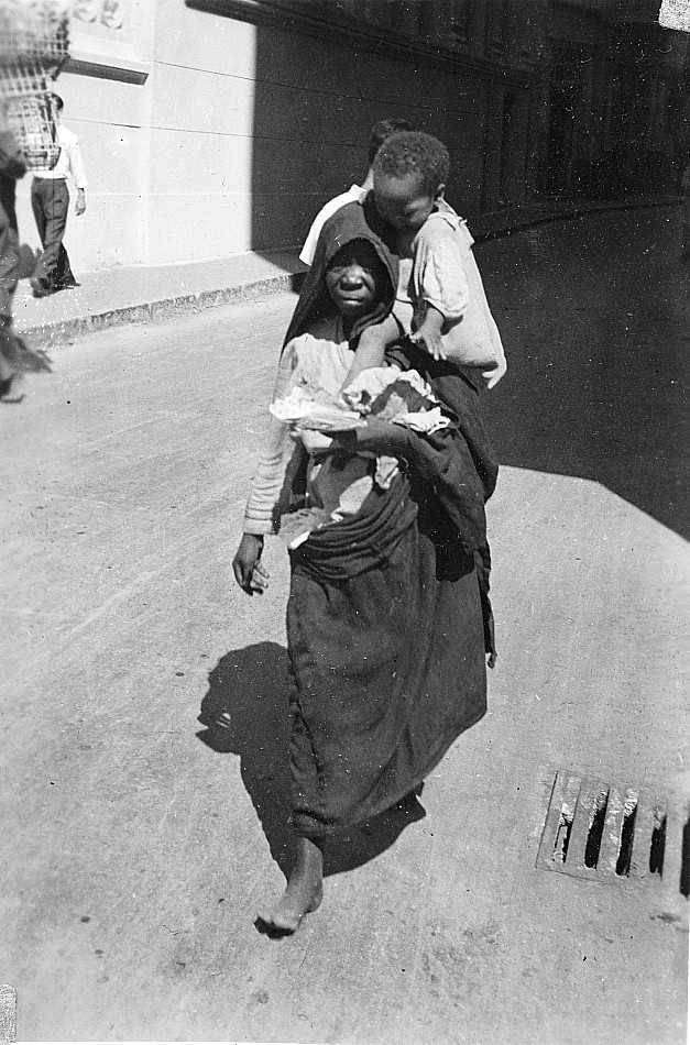 Woman and child, Possibly, Alexandria, Egypt, 1945.