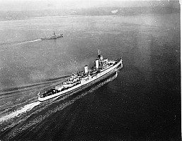 HMCS Ontario approaching Esquimalt