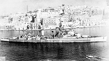 HMCS Ontario leaving Malta