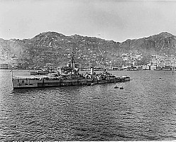 HMS Swiftsure off Hong Kong