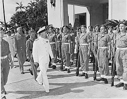 Rear Admiral C.H.J. Harcourt at Hong Kong Peace Treaty ceremony