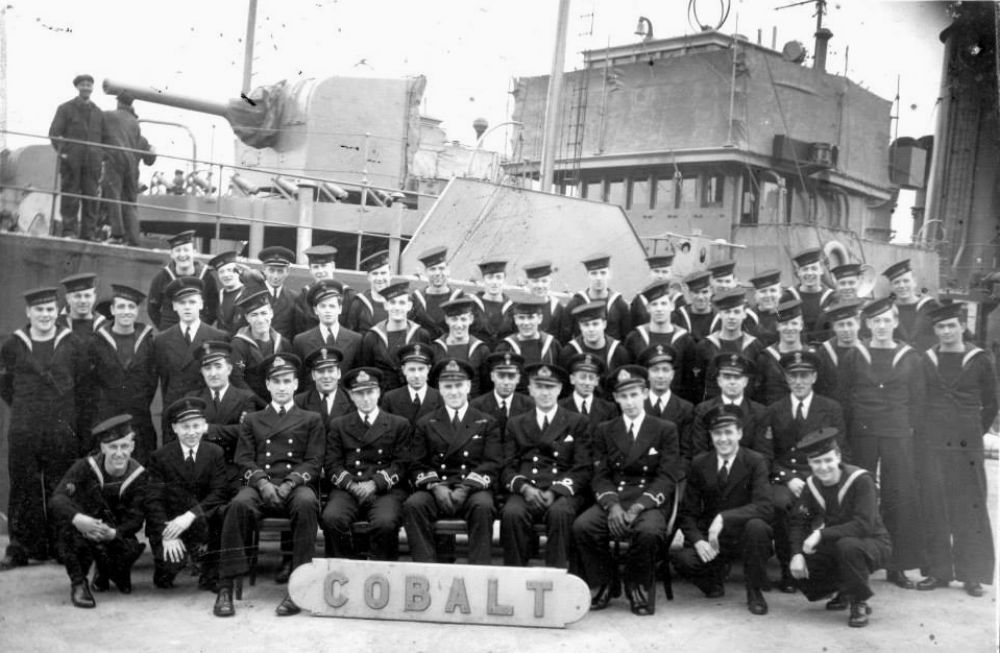 Crew members of HMCS Cobalt, circa 1945.