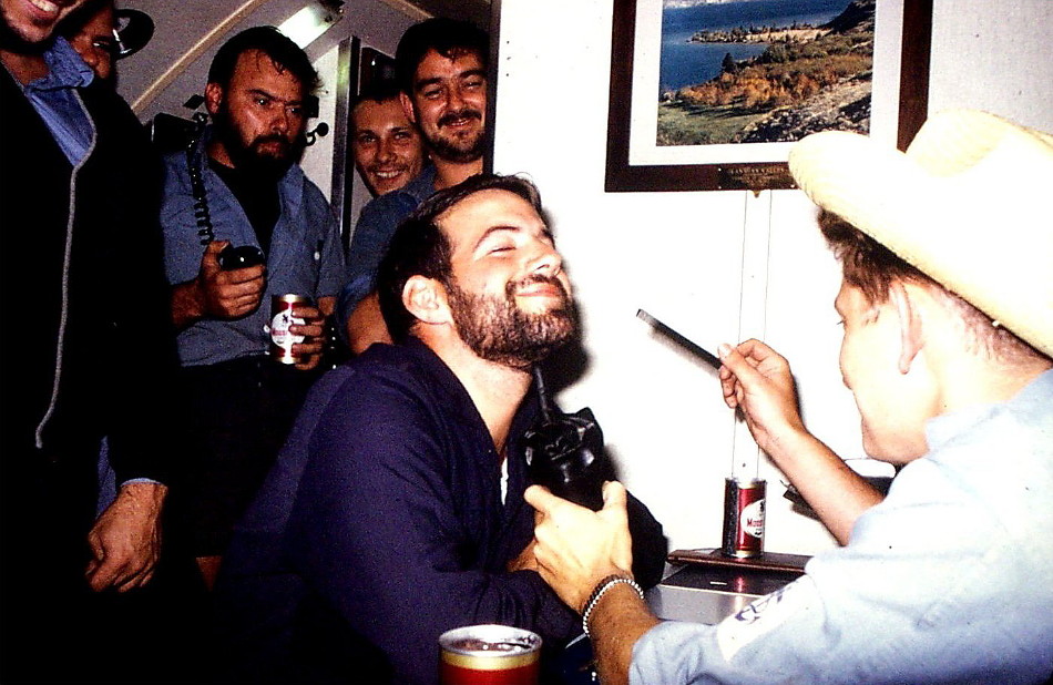 Royal Canadian Navy : HMCS Okenagan beard contest.