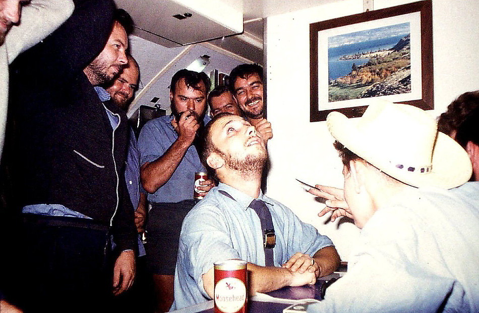 Royal Canadian Navy : HMCS Okenagan beard contest.