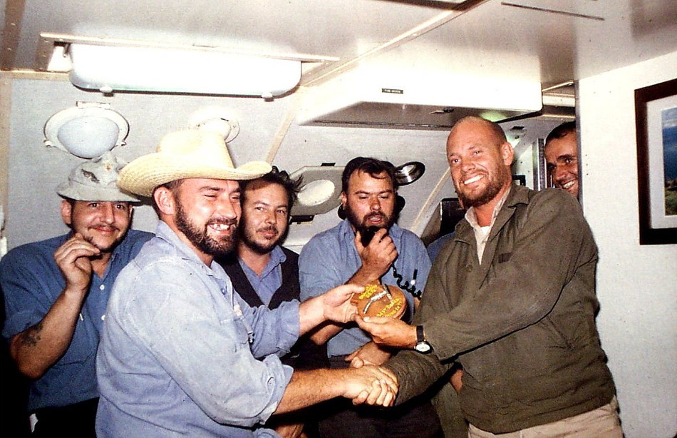 Royal Canadian Navy : HMCS Okenagan beard contest.