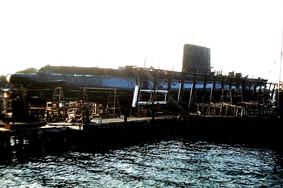 Royal Canadian Navy : HMCS Okanagan, Dartmouth Marine slips.