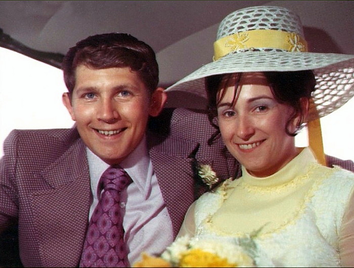 Brian & Karen Lapierre, wedding, 1972.