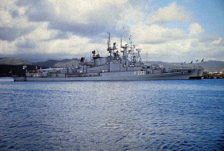 German frigate Augsburg, Roosevelt Roads, P.R., Feb., 1974.