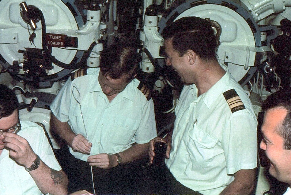 Royal Canadian Navy : HMCS Okanagan, Change of Commanding Officer, July, 1974.