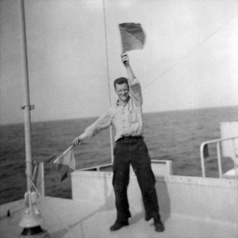 signalman on HMCS Columbia, 1963
