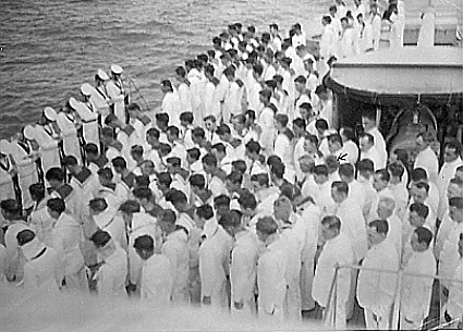 Royal Canadian Navy : HMCS Prince Robert, funeral of Archie Menzies