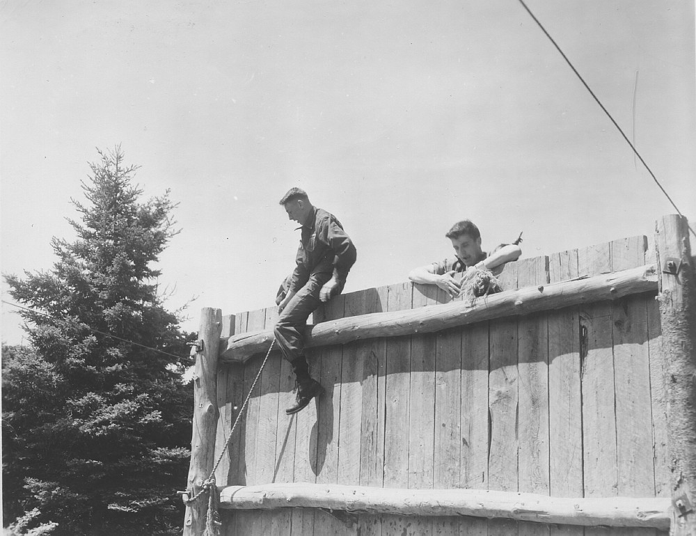 HMCS Cornwallis, Assault Course, June 1955