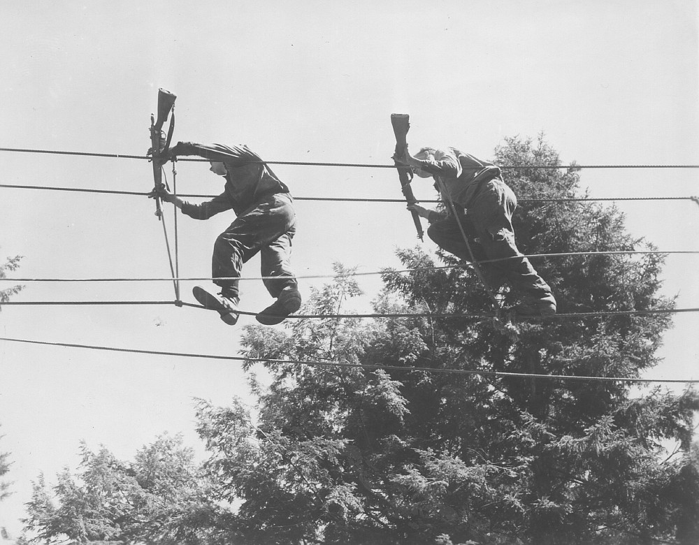HMCS Cornwallis, Assault Course, June 1955