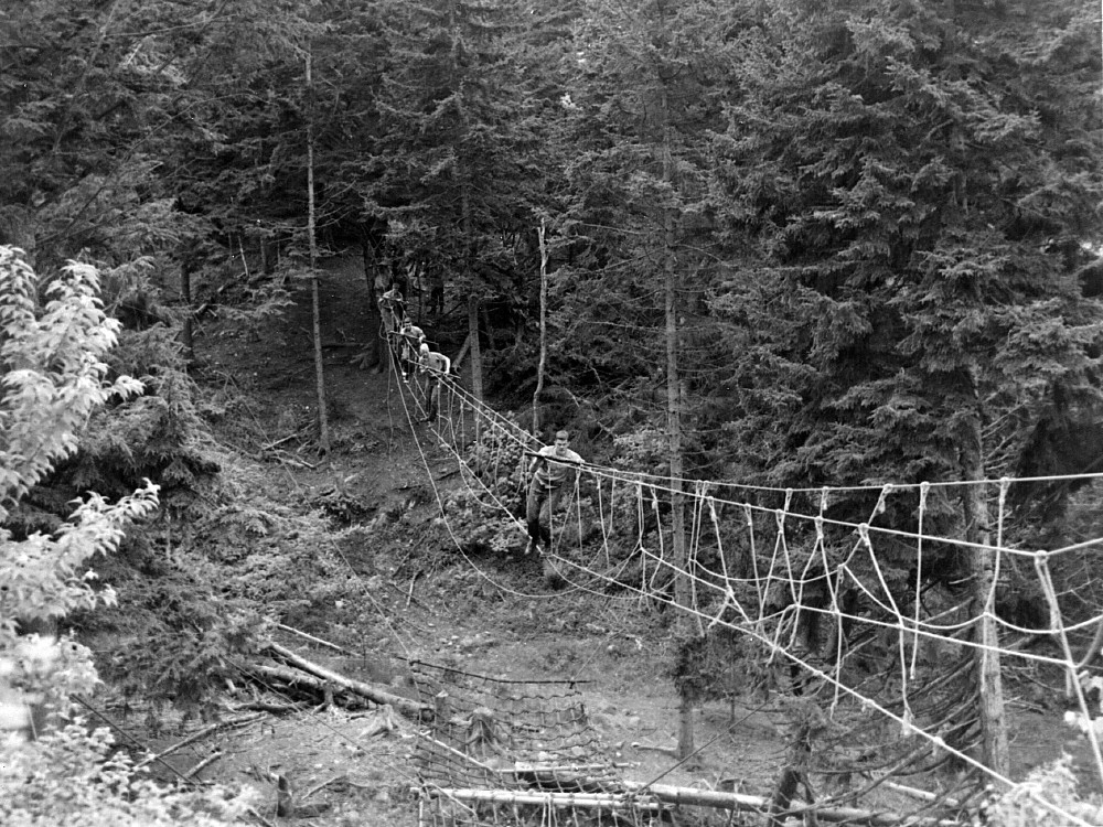 HMCS Cornwallis, Assault Course, June 1955