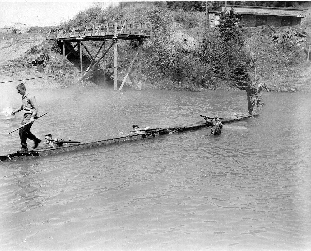 HMCS Cornwallis, Assault Course, June 1955