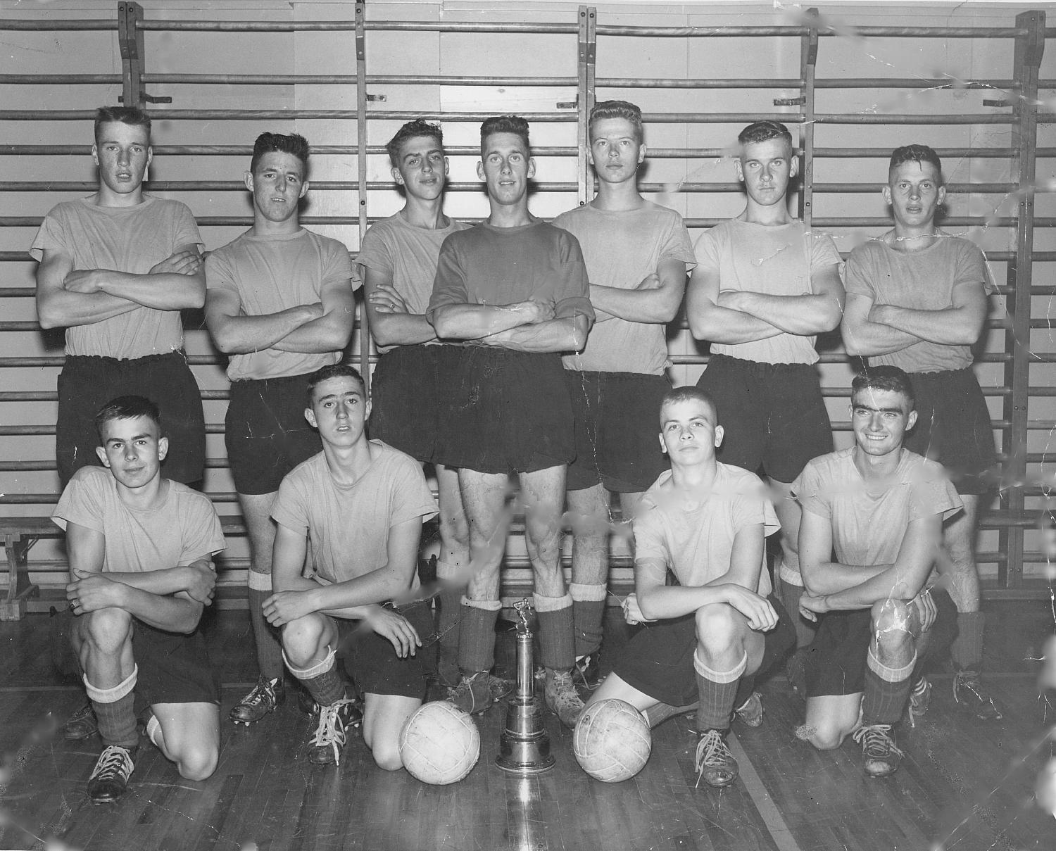 HMCS Cornwallis soccer champions, 1961.