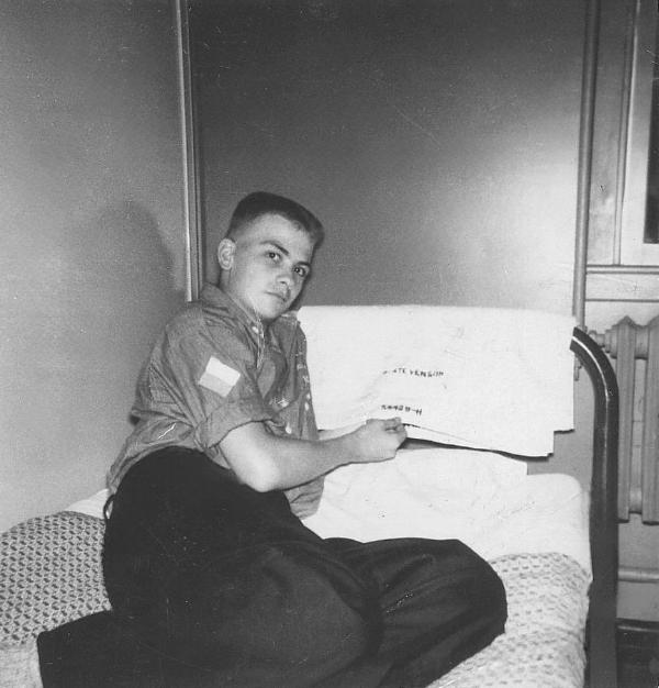 Steve Stevenson at HMCS Cornwallis, 1961.
