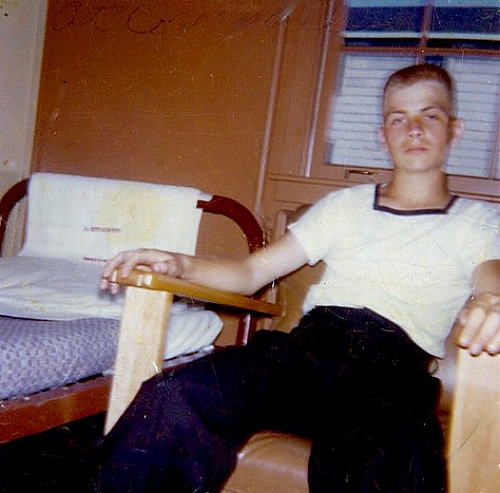 Steve Stevenson at HMCS Cornwallis, 1961.