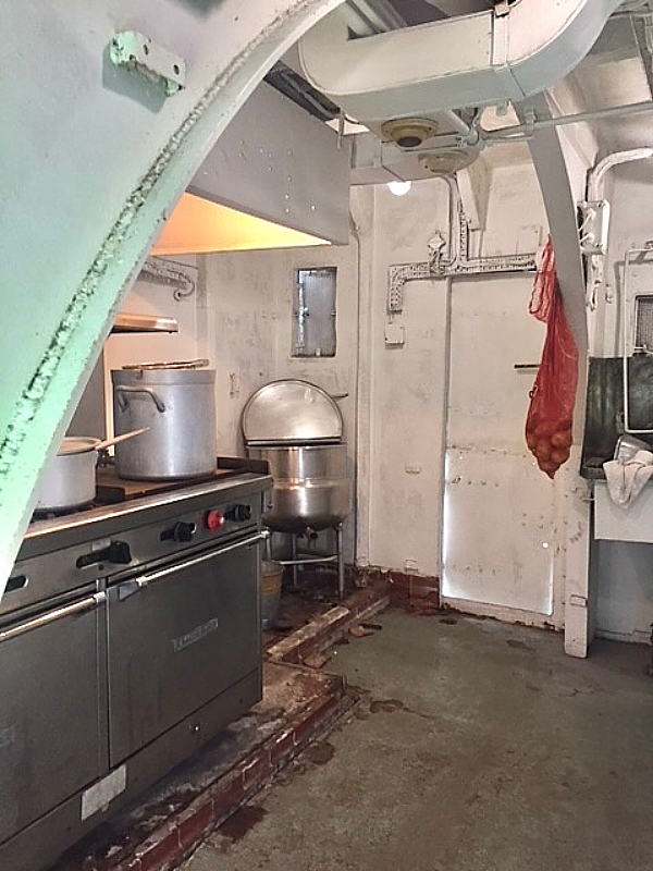 Crew kitchen, HMCS Haida.