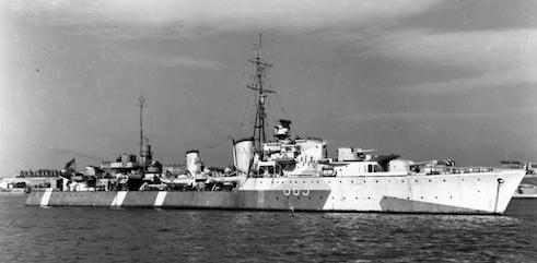 wartime image of HMCS Haida