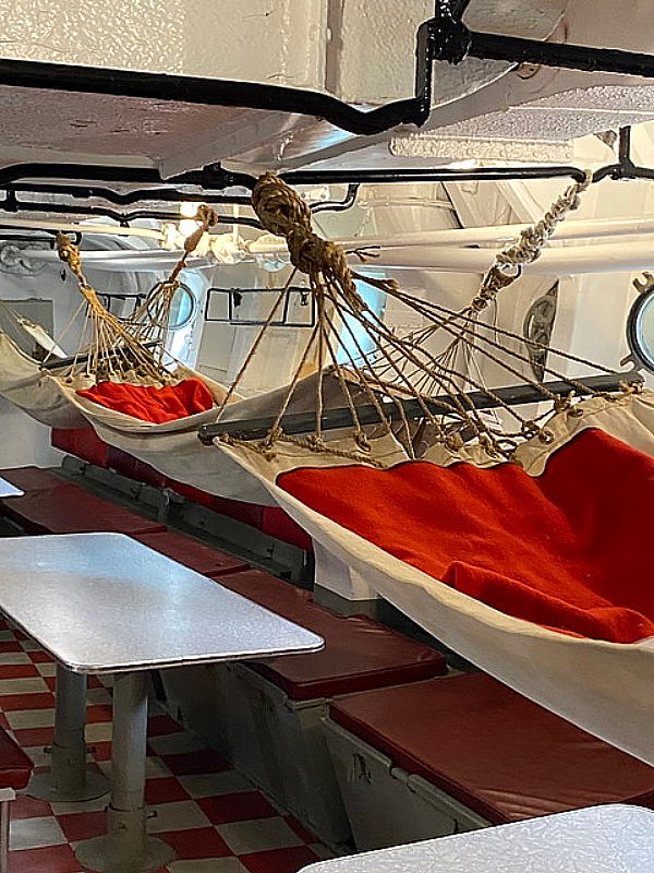 Stokers' Mess hammocks, HMCS Haida.