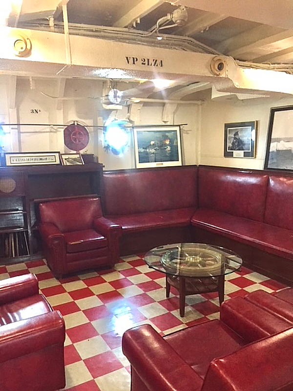 Officers' lounge, HMCS Haida.