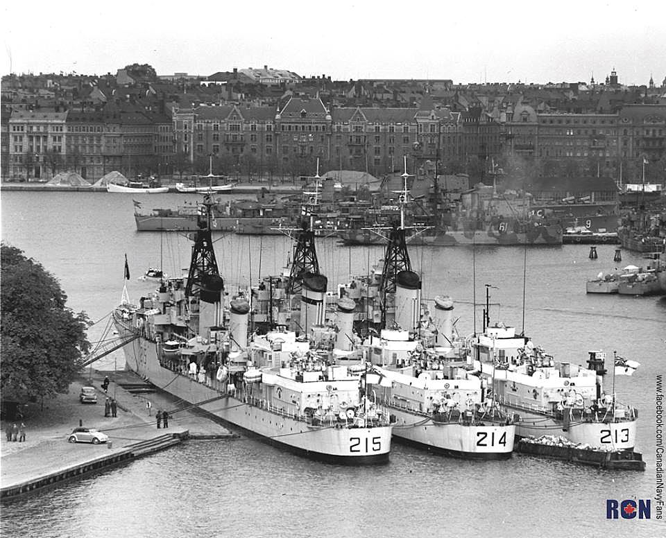 Royal Canadian Navy : Tribal Class destroyers in Stockholm.